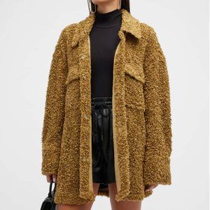 We Wore What - Faux Teddy Fur Shacket